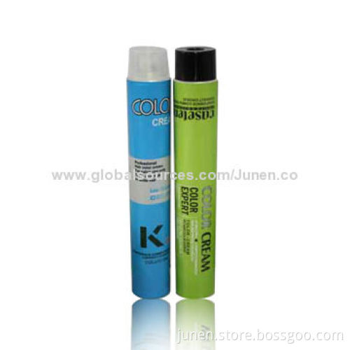 Aluminum hair dye tube, big screw cap